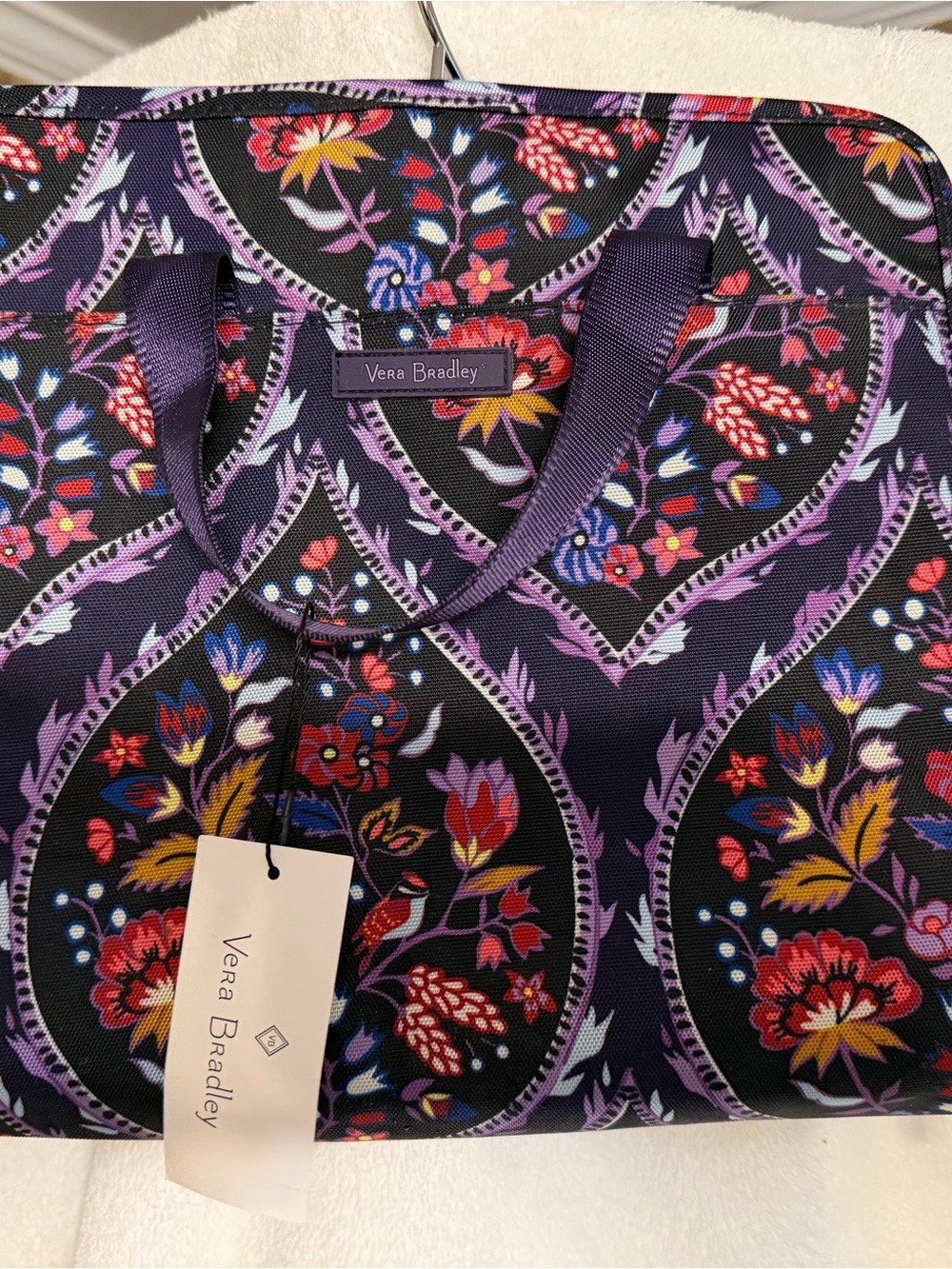Vera Bradley Purple Floral Travel Tote - Picture 2 of 5